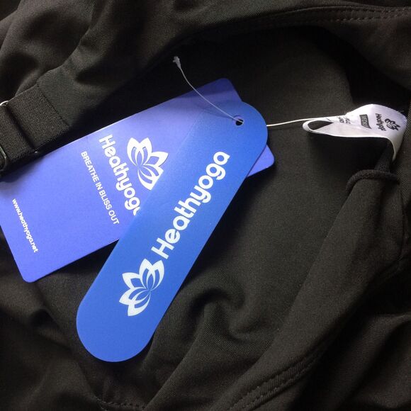 NEW Heathyoga Black Tennis Dress Size M NWT Inner Short Pockets Adjustable Strap - Picture 6 of 7